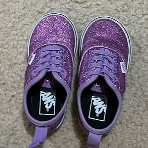 Toddler purple glitter vans
